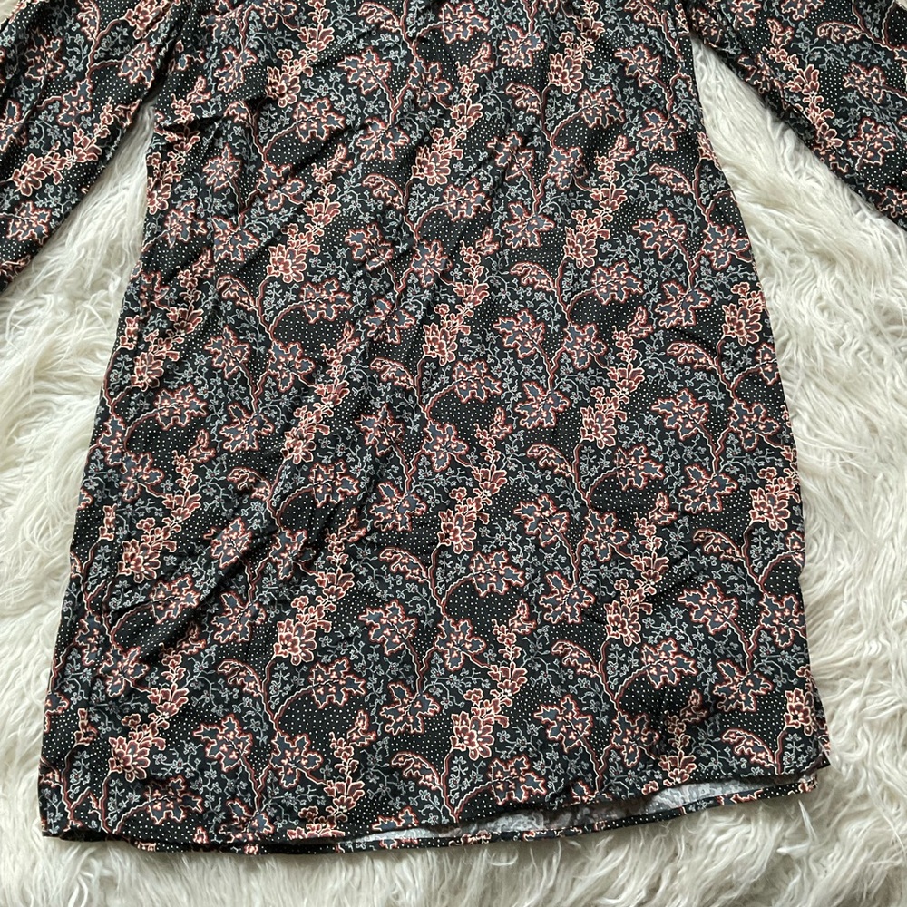 Loft Floral‎ Paisley Smocked Neck Shift Dress - Picture 3 of 8